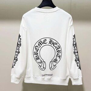 Chrome Hearts Pure Cotton Crew Neck White Sweatshirt